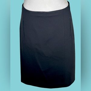Ann Taylor | Skirt |  Black pencil skirt with leather pocket accents